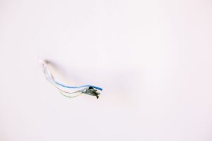 Câble électrique sans gaine dans un mur